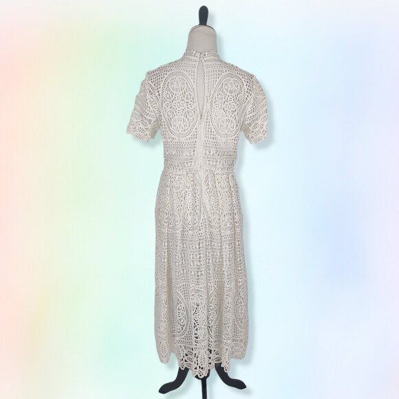 Olivia Culpo‎ x Le Tote Medallion Lace Dress M White - Picture 2 of 4